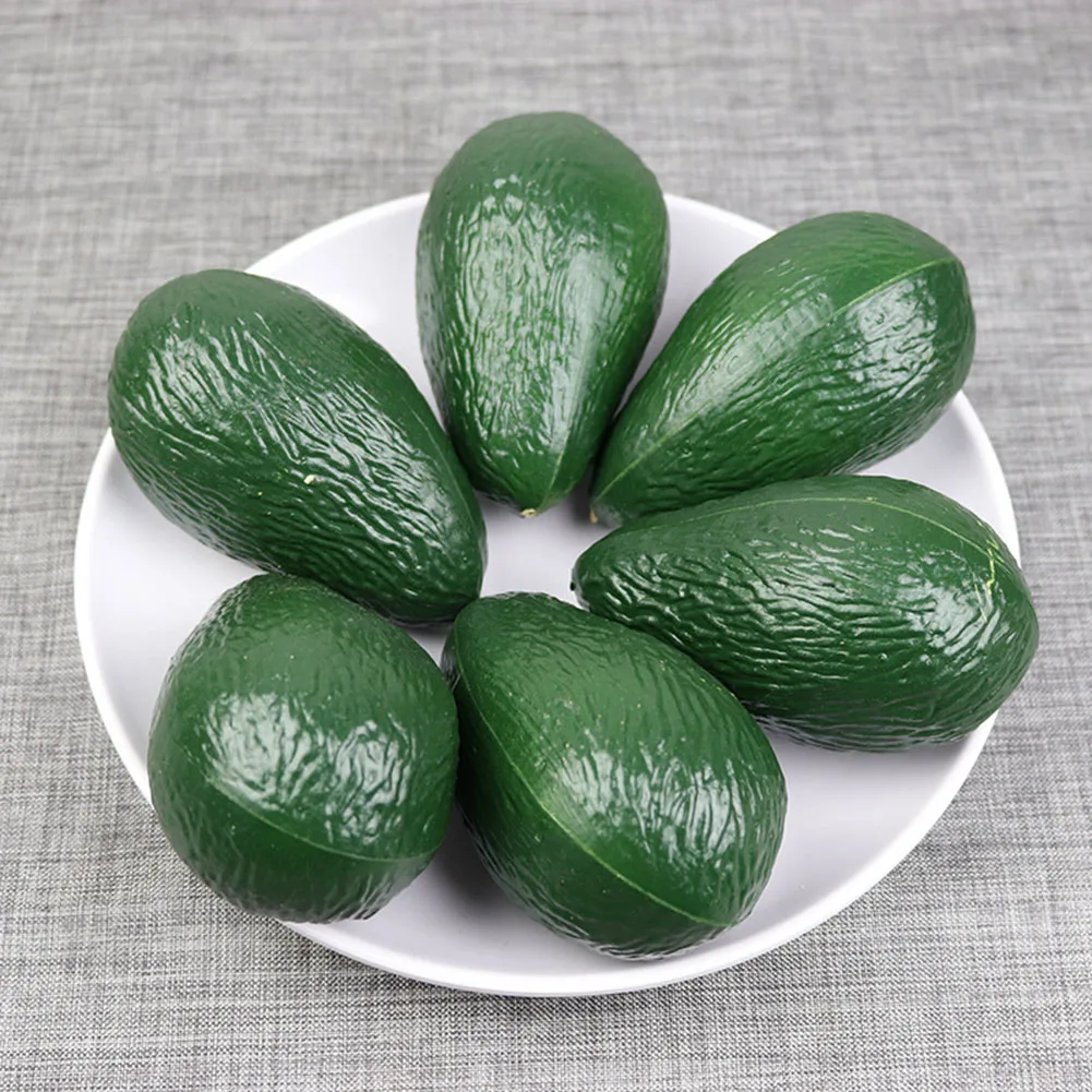 Photography Of Food - 6pcs 인공 아보카도 모델 플라스틱 거품