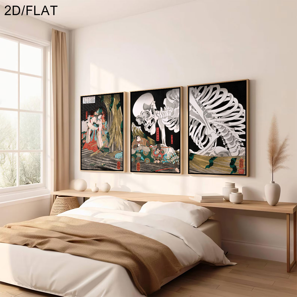 3pcs 레트로 일본 타키야샤 마녀 & 해골 유령 캔버 - Photography Design 리뷰 및 가격