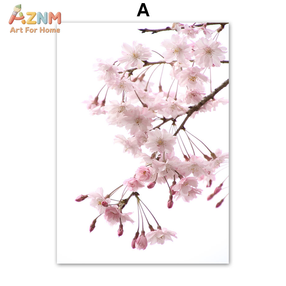 AZNM 핑크 벚꽃 캔버스 벽 예술, 꽃 사진 및 영감 - Photography Quotes Inspirational 리뷰 및 가격