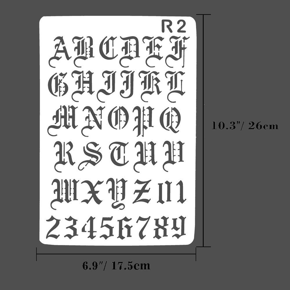 새로운 할로우 레이어링 스텐실 벽 페인팅 스크랩북 스탬 - Photography Font 리뷰 및 가격