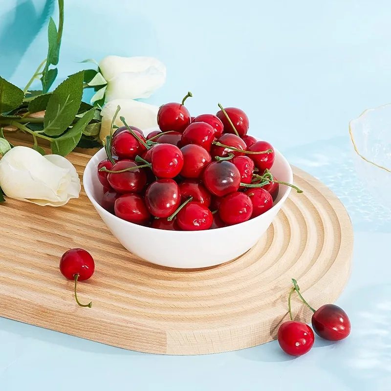 30Pcs 가짜 체리 시뮬레이션 체리 장식 공예 인공  - Photography Of Food 리뷰 및 가격