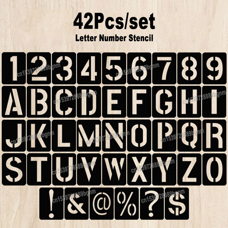42Pcs 세트 재사용 가능한 플라스틱 중공 알파벳 문 - Photography Font 리뷰 및 가격
