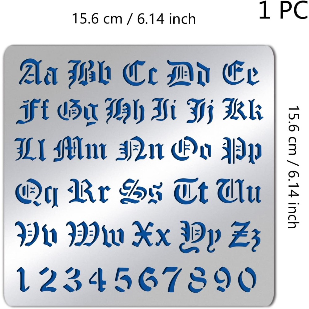 무광택 금속 문자 스텐실 고딕 A ~ Z 알파벳 번호  - Photography Font 리뷰 및 가격