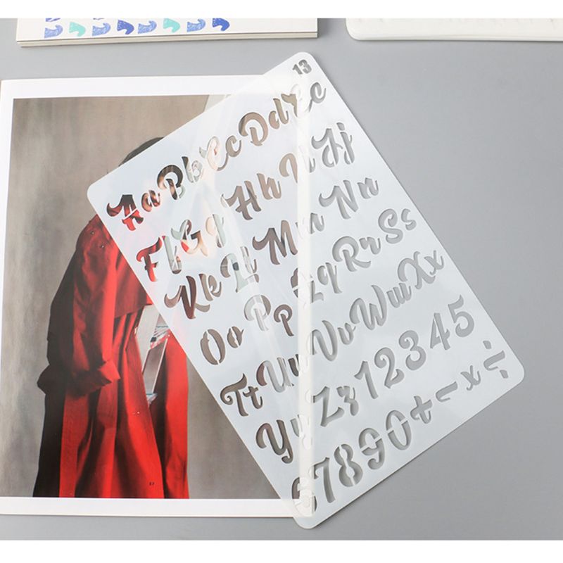 알파벳 숫자 스텐실 DIY 드로잉 템플릿, 그림 스크랩 - Photography Font 리뷰 및 가격