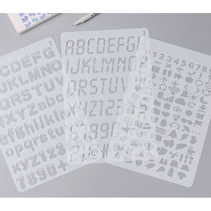 알파벳 숫자 스텐실 DIY 드로잉 템플릿, 그림 스크랩 - Photography Font 리뷰 및 가격