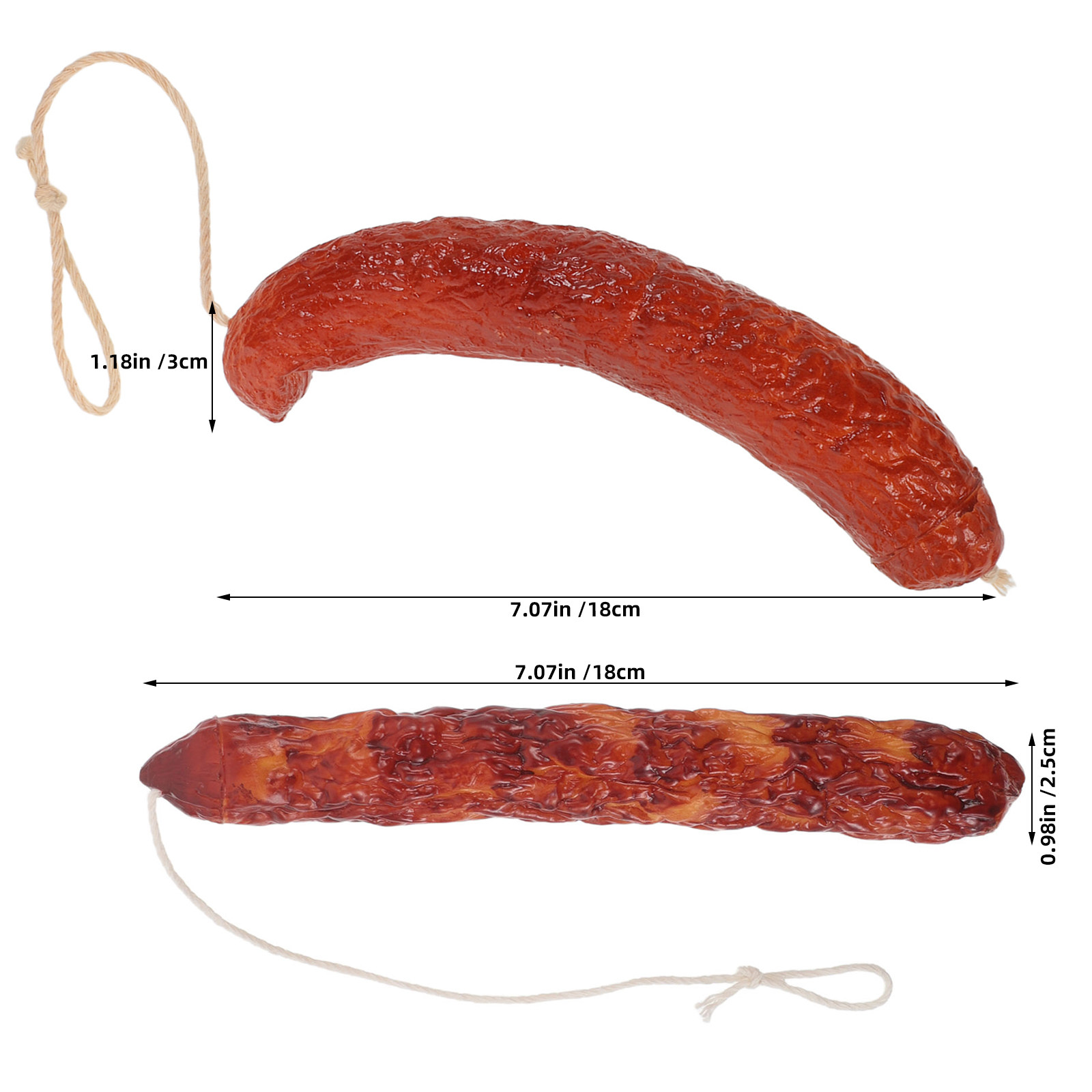 2개입 인조 소시지 디스플레이 소품, 생생한 모조 고기 - Photography Of Food 리뷰 및 가격