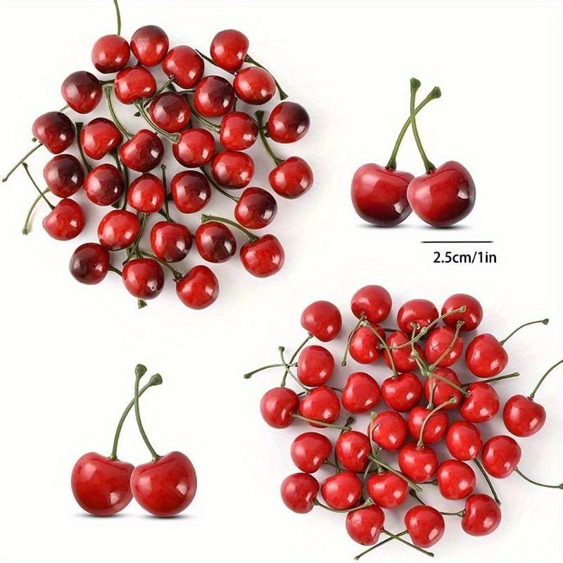 30Pcs 가짜 체리 인공 과일 모델 시뮬레이션 체리  - Photography Of Food 리뷰 및 가격