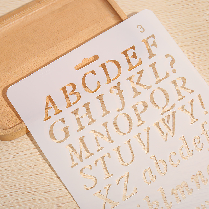 1pc A4 알파벳 문자 스텐실 레이어링 페인팅 스크랩 - Photography Font 리뷰 및 가격