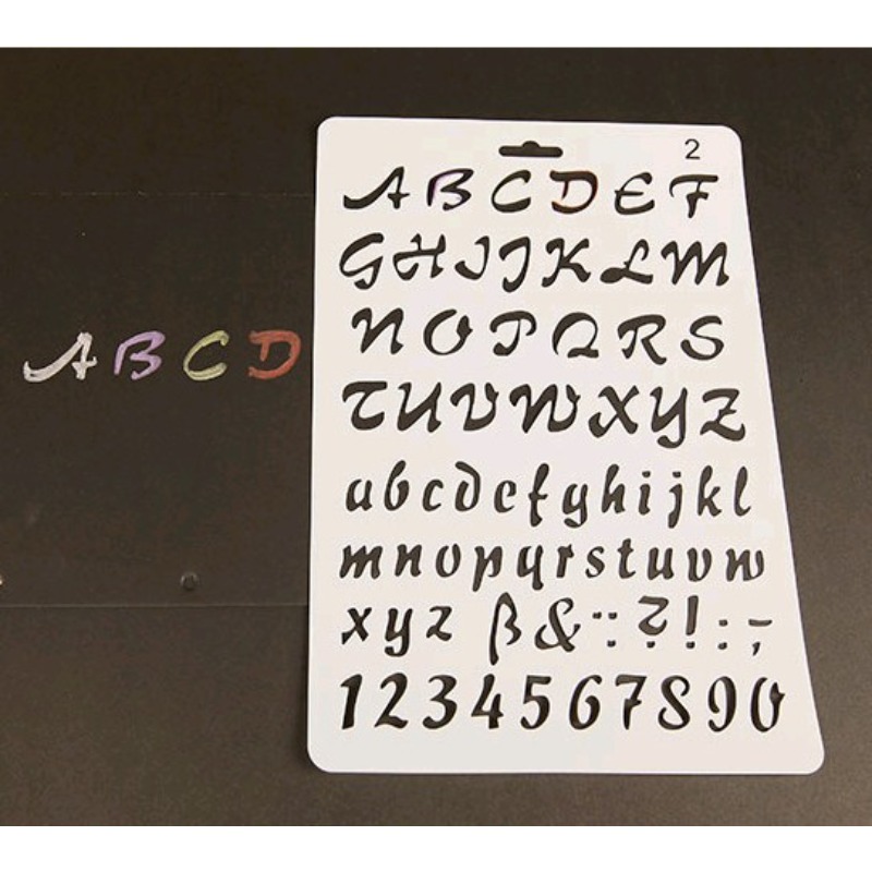1pc A4 알파벳 문자 스텐실 레이어링 페인팅 스크랩 - Photography Font 리뷰 및 가격