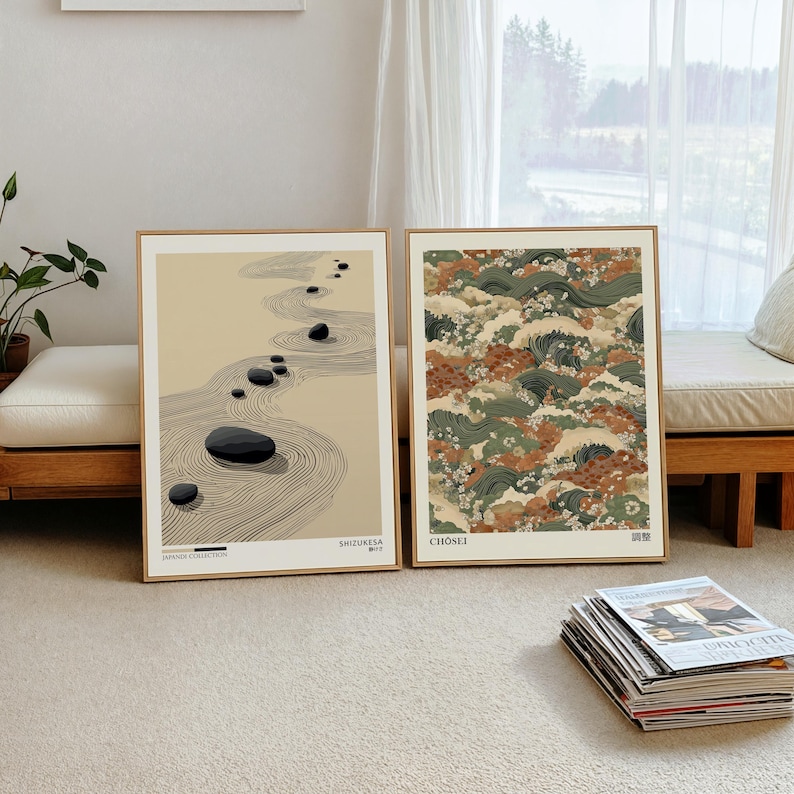 2pcs Japandi Zen 캔버스 벽 아트 포스터, - Photography Design 리뷰 및 가격