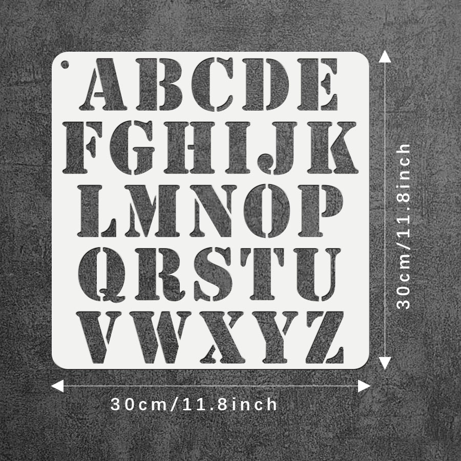 1PC 11.8 인치 A-Z 대문자 스텐실 알파벳 템플 - Photography Font 리뷰 및 가격
